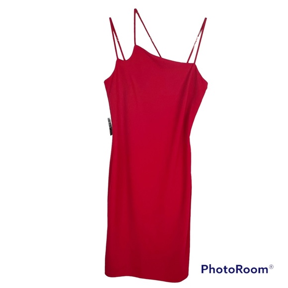 NWT Express Asymmetrical Strappy Bodycon Dress - Picture 1 of 10